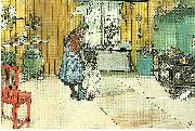 Carl Larsson koket oil on canvas